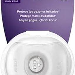 Philips Avent Silicon Nipple Sheild/Nipple Protector | Shaped to Allow Skin Contact | Protect Sore Nipples | SCF153/01 | Small(15mm)-26