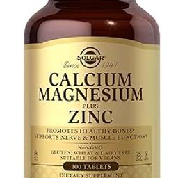 S.olgar Calcium Magnesium Plus Zinc, 100 Tablets - Promotes Healthy Bones and Teeth - Supports Nerve & Muscle Function - Non GMO, Vegan, Gluten Free, Dairy Free, Kosher, Halal - 33 Servings-4