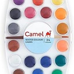 Camel Student Water Color Cake Set,24 Shades,Multicolor-15