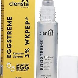 Clensta Eggstreme Eyebrow Growth Serum Roll on For Enhancer Thick Eyebrows With Egg Protein, Vitamin E, and Almond Oil for Women , Sulphate & Paraben Free 8 ml-41