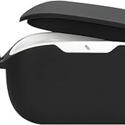 LIRAMARK Silicone Cover Case with Carbiner Compatible with JBL Wave Buds (Black)-image-102
