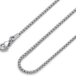 3mm Rounded Box Chain Stainless Steel 18 to 24inch Necklace for Men & Boy-image-27