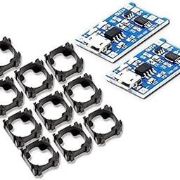 18650 3.7V Cell/Battery Spacer/Mount Holder/Case for Portable Electronics/Car/Motorcycle use With TP4056 Battery BMS Module - Pack of (10 spacer + 2 Module)-8