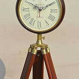 OVERSEAS MART Wooden Analog Clock With Wooden Antique Tripod 70 Inches-picture-29