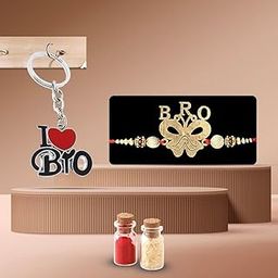 Quirky Rakhi for Brother with I Love Bro Keychain Gift for Younger Bhai, Elder Bhaiya - Rakshabandhan Gift Combo Set of 2-image-16