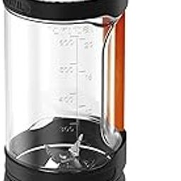 Porodo 240W 6 Blade Portable Blender 700ml with Functional Design, Powerful Motor Ice Crusher, Blending Time 30 Seconds/Cycle, Innovative Rotation Technology (Black)-image-8