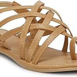 try feet Womens Artificial Leather Flat Sandal-picture-0