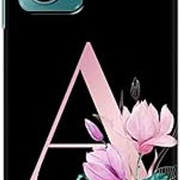 NDCOM for Redmi 11 Prime 5G Cover | Premium Redmi 11 Prime 5+G Back Cover | Stylish Redmi 11 Prime 5G Back Cover | A Alphabet Pink Floral Name Initial Letter Printed Hard Case-16