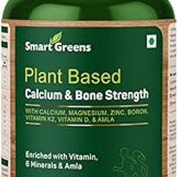 Plant Based Calcium & Bone Strength with Calcium, Magnesium, Zinc, Boron, Vitamin K2, Vitamin D & Amla – 60 Tablets-74