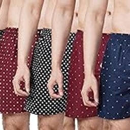 Cotton Blend Comfortable & Breathable Printed Regular Shorts/Boxer for Men, Pack of 5-image-2