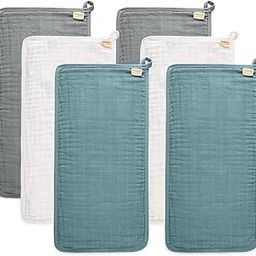 Baby Bamboo Burp Cloths - Soft Muslin Cotton Burp Cloth, Baby Burp Rags for Baby Boy, Girl (Grey Series)-image-33