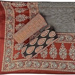 Women's Cotton Unstitched Dress Material with Dupatta, Traditional Indian Ethnic Wear-image-17