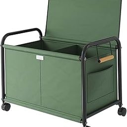 SECRET DESIRE Toy Organizer Portable Toy Chest with Wheels for Playroom Kids Rooms Laundry L Green-image-38