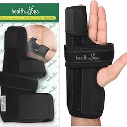 HealthAndYoga® GuardNHeal Boxer Finger Splint (M) -Ulnar Gutter Contraption with Straps & Aluminium Strip- Protects & Immobilizes 4th & 5th Fingers- For Fracture, Sprain - Fits Both Left & Right Hands-picture-3