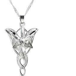 Rhodium Plated Arwen's Evenstar Lord of The Rings Pendant for Girls and Women PS1101602R-image-15