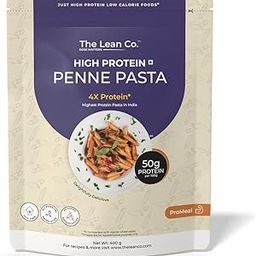 The Lean Co. High Protein Penne Pasta 400 g | 50% Protein, 2% Fat | Low Carb | Plant Based Vegan | Multigrain No Maida | Protein Rich(25 gm per serving) | No Preservatives, Additives or Colours-image-77