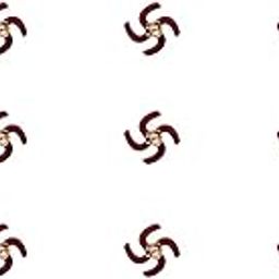 Comet Busters Fancy Maroon Swastik Design Bindi With Stone (6mm) (BIN1149)-image-0
