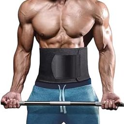 Radhekunj Fitness Sweat Slim Belt for Men and Women Tummy Trimmer Body Shapewear Sauna Waist Trainer Adjustable Sweat Belt. Black-image-75