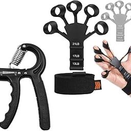 HAND GRIPPER|NEW FINGER EXERCISER|BLACK AND GREY| COMBO OF 3-1| FITNES KIT| FOR BOTH MEN AND WOMEN.-image-95