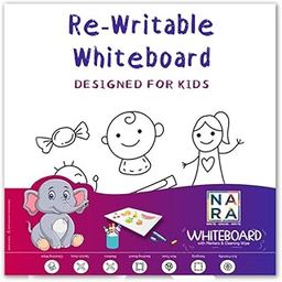 Reusable Mini Whiteboard for Kids | Includes Marker and Wet Wipes | Write Erase Write | Handy Size for Portability | (20cm x 20cm)-image-60