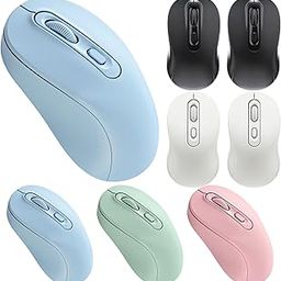 Tellegloww 8 Pack Wireless Computer Mouse Bulk 2.4g with 4 Button Mice Bulk Portable for Laptop Desktop Computer Windows Office School Home Supplies, Silent Type-c USB Nano Receiver, Ergonomic-image-46