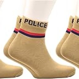 – Police Khaki Socks For Men Women Ankle Length Cotton Khaki Color Pack Of 3 Pairs Size-Free (Police Uniform Duty Official Dress Tactical Socks)-picture-12