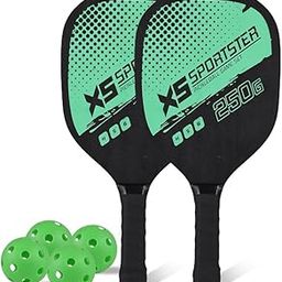 VIRELLO Sports Stryke Pickleball Paddle Set with Free Pickleball Bag | 2 Wooden Paddles & 4 Balls for Indoor Outdoor Sports Men Women (VIR - Pickleball Paddle)-29