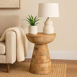 Modern Natural Wood Side Table – Handcrafted Design-image-33