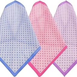 Cotton Handkerchiefs, Polka Dot Print, 30 x 30 cm, Pack of 6, Purple Pink Blue (JL-1235-DP-C)-image-107