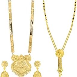 Exquisite Gold Plated Combo Mangalsutra Set for Women (CBMS100895)-image-0
