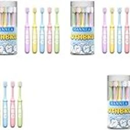 HANNEA® 30PCS Kids Tooth Brush Set Soft Bristle Toothbrush Cute Colorful Letter Rubberized Handle for 6-12 Years Old Boys Girls-image-12
