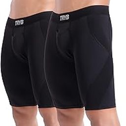 Men's Sports Underwear | Stretchable Energizer Compression Long Trunks for Running & Gym Workout | Quick Dry, Moisture Wicking | Athletic Innerwear Boxers-image-52