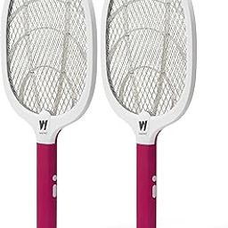 Weird Wolf Heavy Duty Mosquito Racket Bat | Rechargeable Electric Fly Swatter | Mosquito Killer Racquet with Type-C Charging and 6 Months Warranty (Maroon) | Pack of 2-18