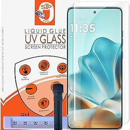 STP FEEL® UV HD+ Tempered Glass Screen Protector Guard Compatible For Motorola Edge 60 Fusion 5G (6.67 Inch, Pack of 1) Full Adhesive UV Curved Case Friendly HD+ Clarity-20