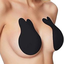 1 Pairs Adhesive Bra Sticky Push Up Large Boobs for Women Invisible Silicone Bras Backless Strapless Dress Stick on Reusable Black-image-98