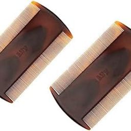 Plastic Double Sided Head Lice Comb Narrow Tooth Lice Remove Hair Combs for Multicolor (Pack of 2)-picture-51