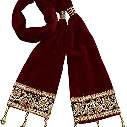 Kid's Velvet Sherwani Dupatta (Maroon, Choose Your Size)-27