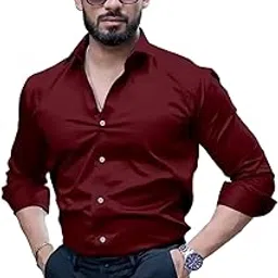 IndoPrimo Men's Solid Regular Fit Shirt-picture-23