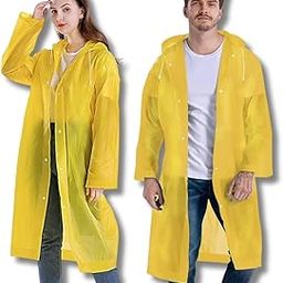 EVA Waterproof Unisex Rain Coat with Hood, Full Sleeves – Lightweight & Durable Rainwear Poncho for Men, Women, Boys & Girls | Yellow color | Free Size for Camping, Hiking & Travel-image-59