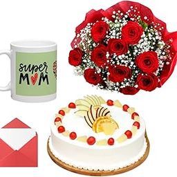 80RoseGarden | Cake for valentine Day | Gift For Someone Special, Lover | Fresh Fruit Cake 500 Grams | 01 Printed Mug | 01 Greeting Card | Next Day Delivery-picture-28