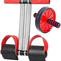 Shopfleet Ab Wheel Roller & Tummy Trimmer Combo Abs Abdominal Home Gym Exercise Equipment For Body Workout Men & Women (Multicolor)-24