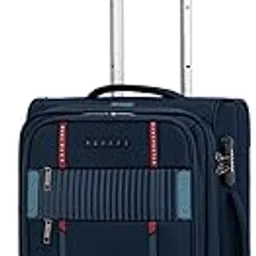 verage Specter 57 cms Blue Soft Sided Cabin Size Carry On Luggage Trolley Bag for Travel with Expandable & Anti Theft Zipper Suitcase Spinner for Men and Women-picture-1