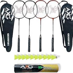 Isometric Champion Wide Body Racquets with 10 Plastic Shuttles & Cover Badminton Kit (Multicolor)-16