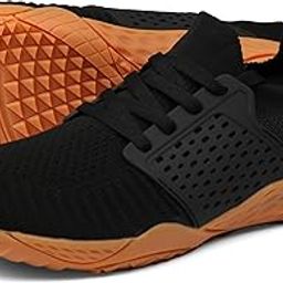 Men's Trail Running Shoes Minimalist Barefoot 5 Five Fingers Wide Width Size 8-8.5 Toe Box Gym Workout Fitness Low Zero Drop Male Road Minimus Hiking Black Gum 41-27