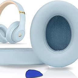 SoloWIT Replacement Ear Pads Cushions for Beats Studio 2 & Studio 3 Wired & Wireless Headphones, Earpads with Soft Protein Leather, Noise Isolation Memory Foam - Crystal Blue-image-26