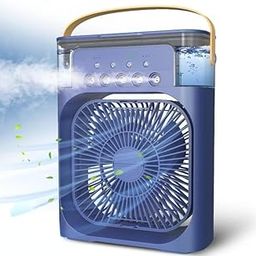 Exxelo 10 Year Warranty Personal Air Cooler, Portable Air Conditioner Fan, Mini Evaporative Cooler with 7 Colors LED Light, 1/2/3 H Timer, 3 Wind Speeds and 3 Spray Modes for Your_Multicolor-23