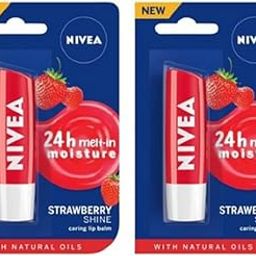 Nivea Set of 2 24 Hr Melt-In Moisture Lip Balm - Strawberry Shine-1