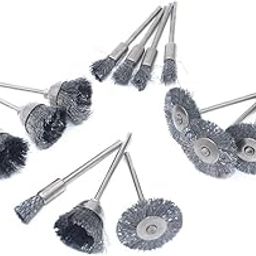 Oscar Steel Wire Wheel Brush Polishing Abrasive Cup Brushes for Dremel Grinder Rotary Tools 2.35mm 15Pcs-image-63