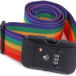Hetkrishi TSA Approved Nylon Multicolour Travel Luggage Strap with 3 Dial TSA Approved Lock and Suitcase Packing Belt-9