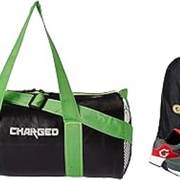 Charged Sports Bag Adena Black With Gowin Sports Training Shoe Nx-2 Grey Red Size 7-image-19